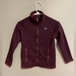 Patagonia Kids Plum Purple Full-Zip Fleece Jacket